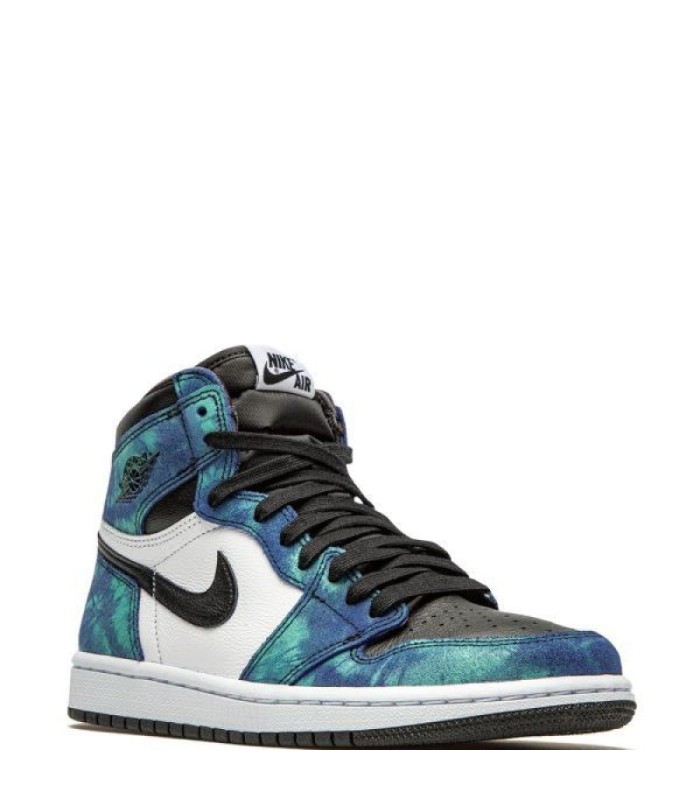 کفش پیاده روی نایک ایر جردن وان ساقدار آبی Nike air Jordan 1 high tie dye blue