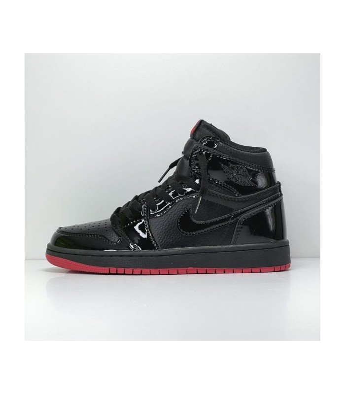 کفش پیاده روی نایک ایر جردن وان ساقدار مشکی ورنی Nike air jordan 1 full black