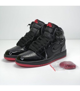 کفش پیاده روی نایک ایر جردن وان ساقدار مشکی ورنی Nike air jordan 1 full black