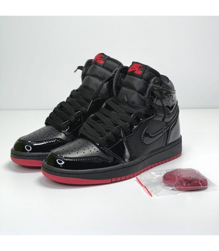 کفش پیاده روی نایک ایر جردن وان ساقدار مشکی ورنی Nike air jordan 1 full black