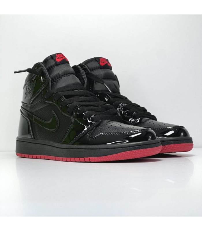 کفش پیاده روی نایک ایر جردن وان ساقدار مشکی ورنی Nike air jordan 1 full black