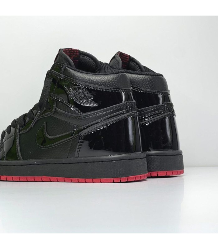 کفش پیاده روی نایک ایر جردن وان ساقدار مشکی ورنی Nike air jordan 1 full black