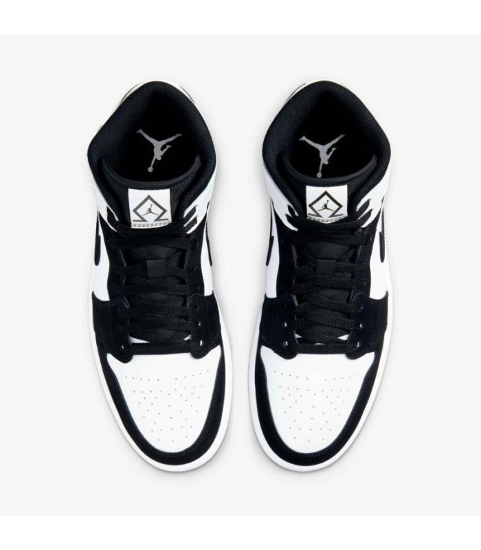 کفش پیاده روی نایک ایر جردن وان ساقدار دایموند سفید مشکی Nike air jordan 1 high Diamond