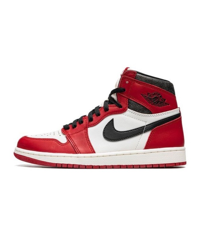 کفش پیاده روی نایک ایرجردن وان ساقدار قرمز شیکاگو لاست Nike air jordan 1 high lost and found chicago red