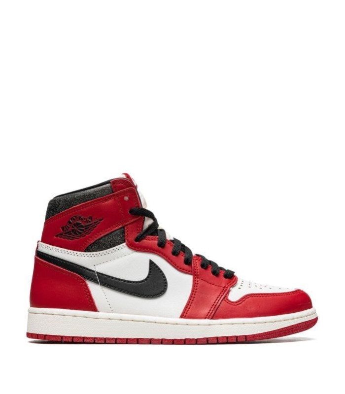 کفش پیاده روی نایک ایرجردن وان ساقدار قرمز شیکاگو لاست Nike air jordan 1 high lost and found chicago red