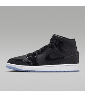 کفش پیاده روی نایک ایر جردن وان ساقدار ورنی مشکی Nike air jordan 1 Verny high space jam