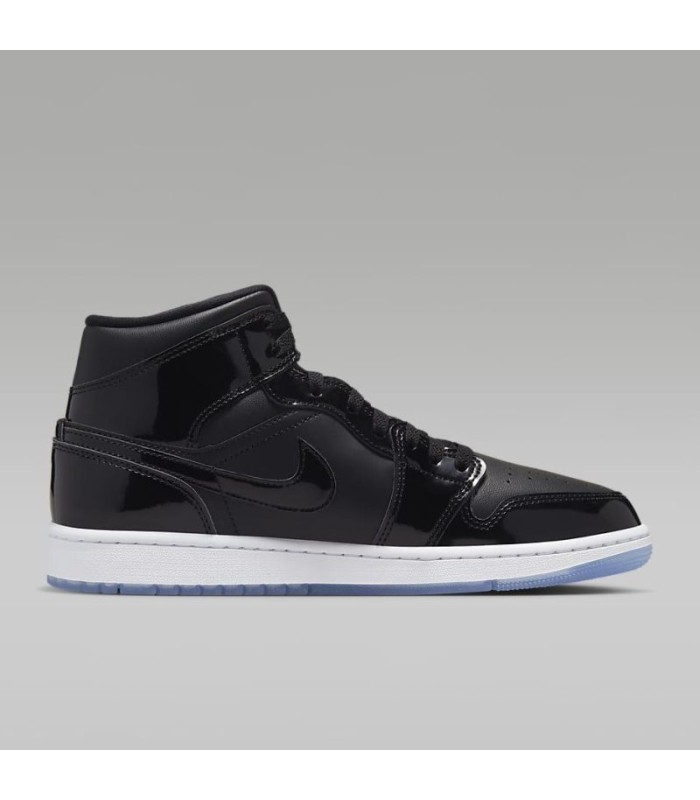 کفش پیاده روی نایک ایر جردن وان ساقدار ورنی مشکی Nike air jordan 1 Verny high space jam