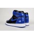 کفش پیاده روی نایک ایر جردن وان ساقدار ورنی مشکی آبی Nike air jordan 1 high Patent Leather black and blue