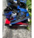 کفش پیاده روی نایک ایر جردن وان ساقدار ورنی مشکی آبی Nike air jordan 1 high Patent Leather black and blue