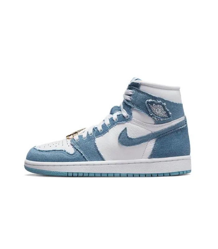 کفش پیاده روی نایک ایر جردن وان ساقدار جین آبی Nike air jordan 1 high Denim