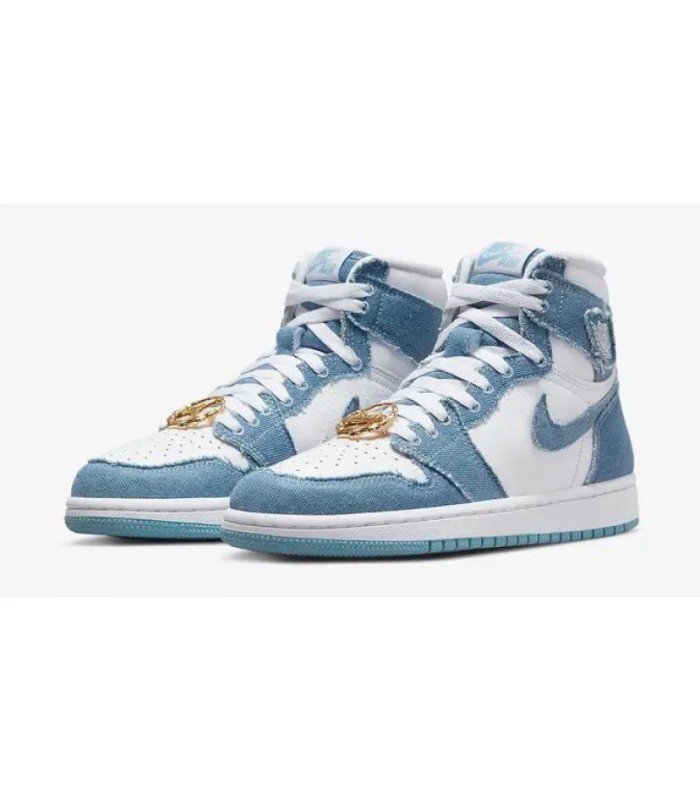کفش پیاده روی نایک ایر جردن وان ساقدار جین آبی Nike air jordan 1 high Denim