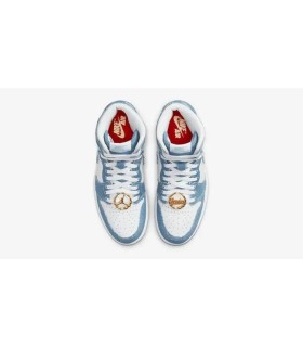 کفش پیاده روی نایک ایر جردن وان ساقدار جین آبی Nike air jordan 1 high Denim