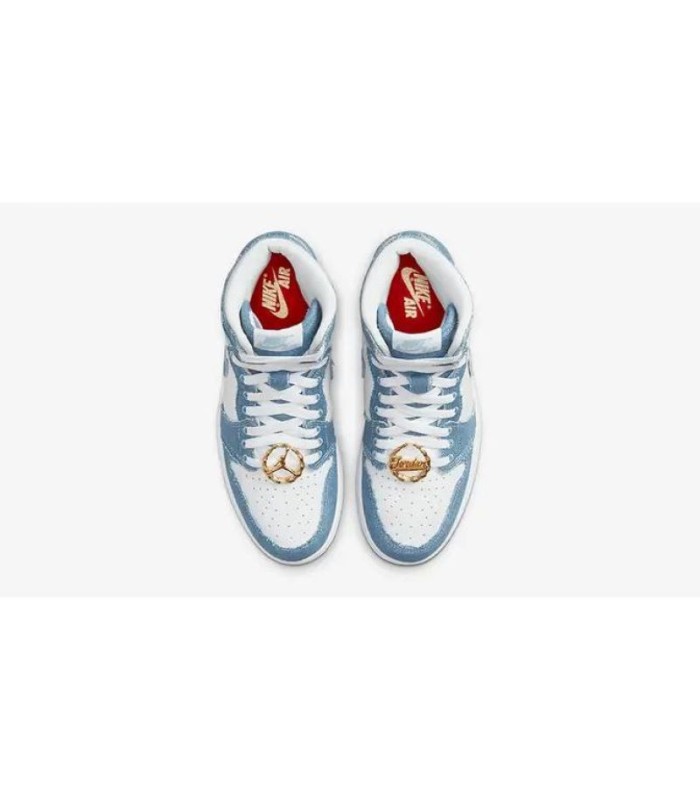 کفش پیاده روی نایک ایر جردن وان ساقدار جین آبی Nike air jordan 1 high Denim