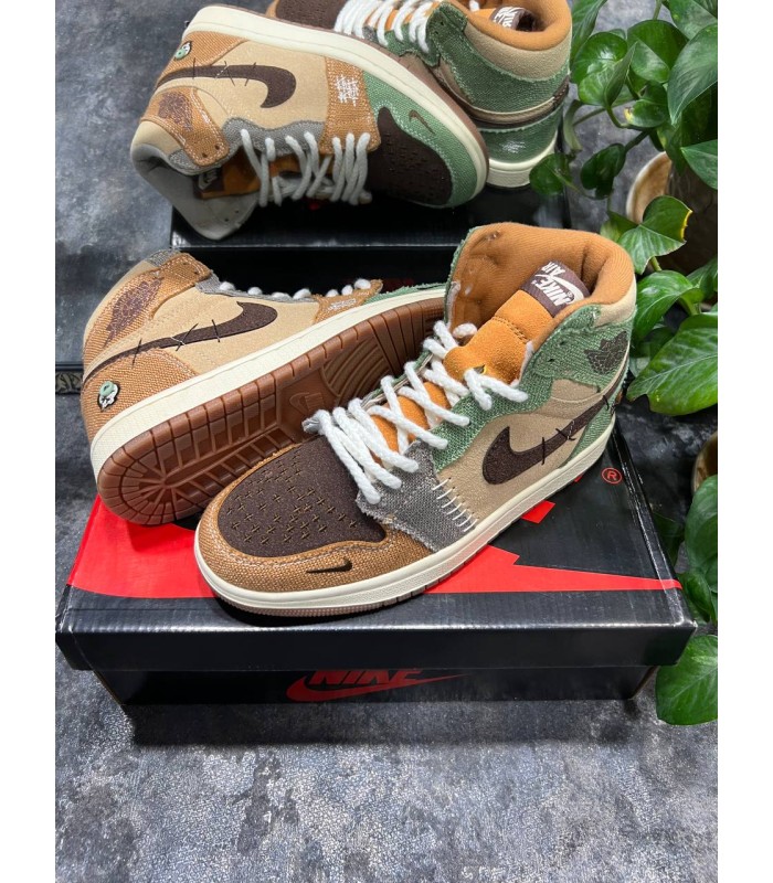 کفش پیاده روی نایک جردن وان ساقدار ژیون وودو Nike jordan 1 high zion Voodo