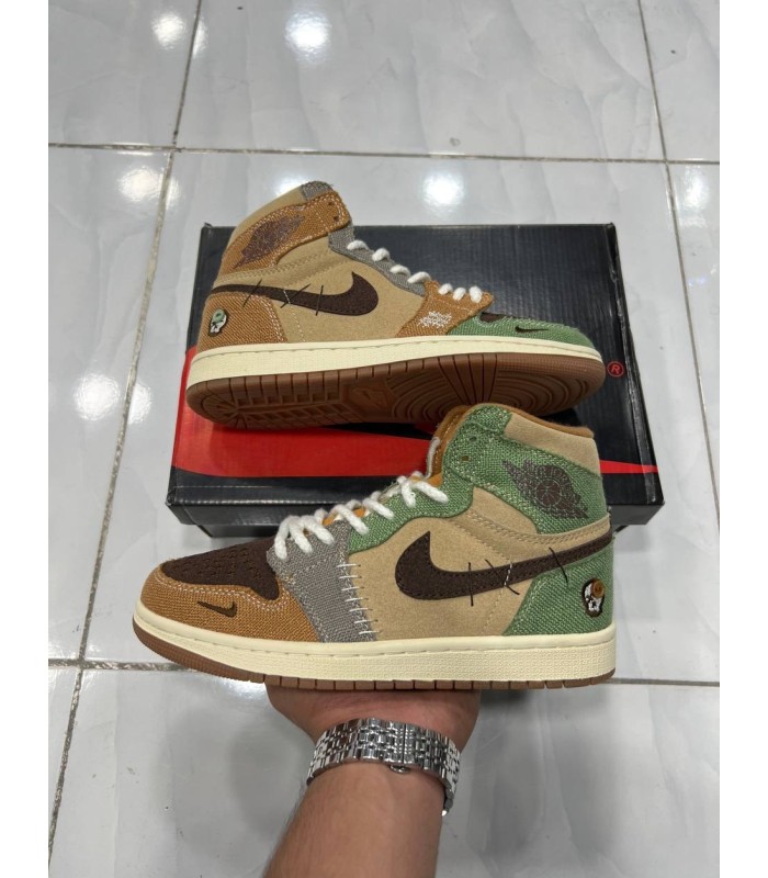 کفش پیاده روی نایک جردن وان ساقدار ژیون وودو Nike jordan 1 high zion Voodo