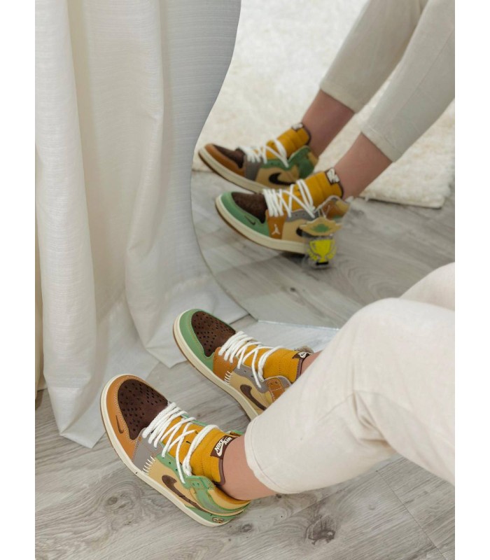 کفش پیاده روی نایک جردن وان ساقدار ژیون وودو Nike jordan 1 high zion Voodo
