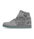کفش پیاده روی نایک جردن وان ساقدار کواز طوسی Nike air jordan 1 kaws gray