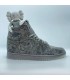 کفش پیاده روی نایک جردن وان ساقدار کواز طوسی Nike air jordan 1 kaws gray