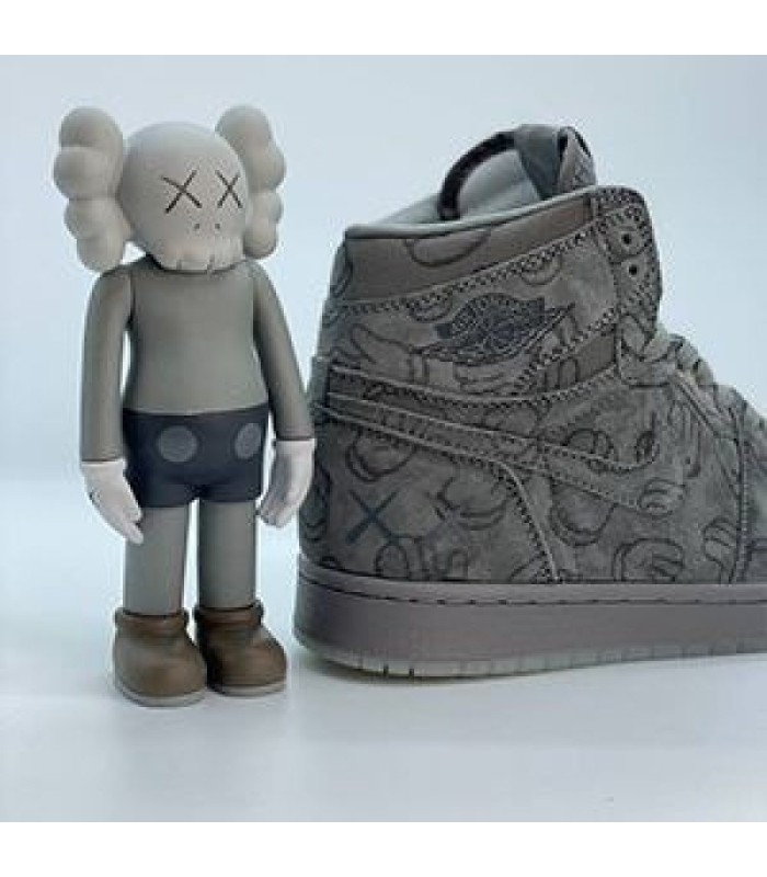 کفش پیاده روی نایک جردن وان ساقدار کواز طوسی Nike air jordan 1 kaws gray