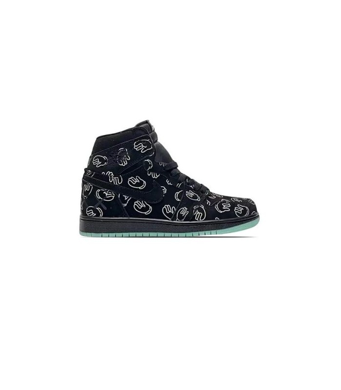 کفش پیاده روی نایک جردن وان ساقدار کواز مشکی Nike air jordan 1 kaws Black