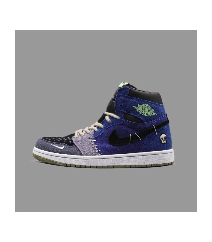 کفش پیاده روی نایک جردن وان ساقدار زیون وودو آبی Nike air jordan 1 high zion Voodo blue