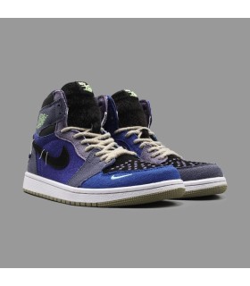 کفش پیاده روی نایک جردن وان ساقدار زیون وودو آبی Nike air jordan 1 high zion Voodo blue