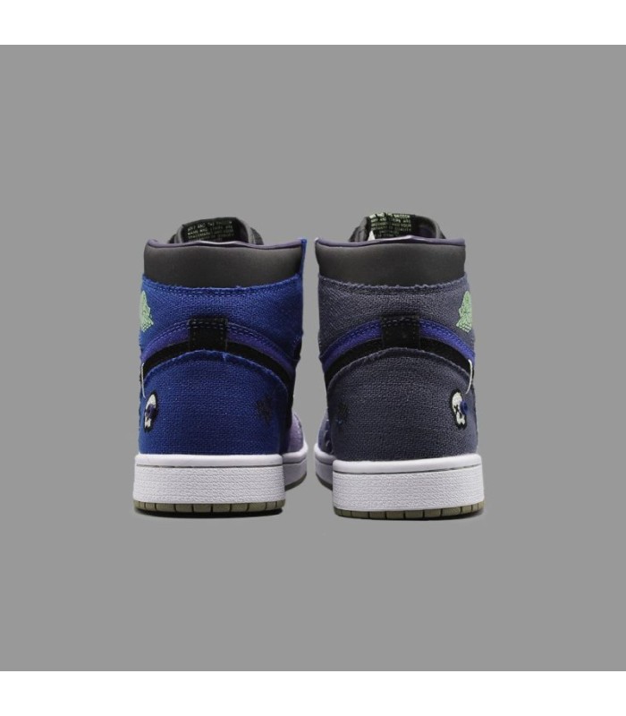 کفش پیاده روی نایک جردن وان ساقدار زیون وودو آبی Nike air jordan 1 high zion Voodo blue
