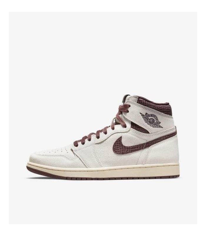 کفش پیاده روی نایک جردن وان ساقدار مانیر قهوه ای کرمی Nike Air Jordan 1 retro high og a ma maniere