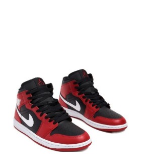 کفش پیاده روی نایک جردن وان ساقدار جیم Nike air jordan 1 high Black Gym Red White