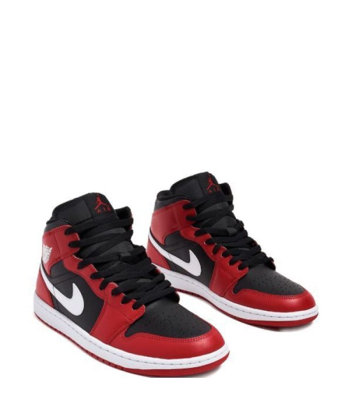کفش پیاده روی نایک جردن وان ساقدار جیم Nike air jordan 1 high Black Gym Red White