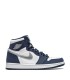 کفش پیاده روی نایک جردن وان ساقدار سورمه ای سفید نقره ای Nike air jordan 1 high Sanded Silver