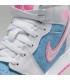 کفش پیاده روی نایک جردن وان ساقدار طوسی آبی صورتی Nike air jordan 1 high Denim Sequin