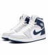 کفش پیاده روی نایک جردن وان ساقدار گرگ طوسی سورمه ای Nike air jordan 1 high Wolf Grey navy