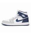 کفش پیاده روی نایک جردن وان ساقدار گرگ طوسی سورمه ای Nike air jordan 1 high Wolf Grey navy
