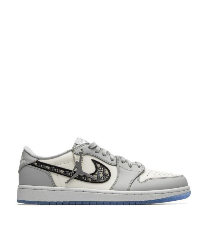 کفش پیاده روی نایک جردن وان بدون ساق دیور طوسی Nike air jordan 1 low dior grey