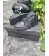 کفش پیاده روی نایک جردن وان بدون ساق چرم مشکی Nike air jordan 1 low black