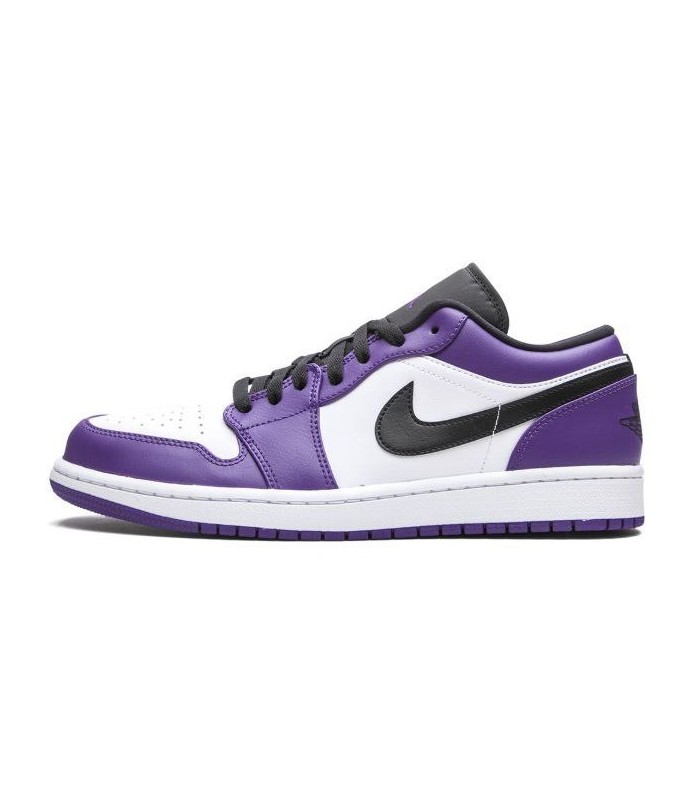 کفش پیاده روی نایک جردن وان بدون ساق بنفش سفید  Nike air jordan 1 low court purple