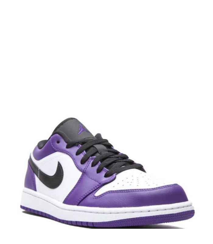 کفش پیاده روی نایک جردن وان بدون ساق بنفش سفید  Nike air jordan 1 low court purple