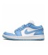 کفش پیاده روی نایک جردن وان بدون ساق سفید آبی Nike air Jordan 1 low blue and white unc
