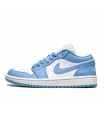 کفش پیاده روی نایک جردن وان بدون ساق سفید آبی Nike air Jordan 1 low blue and white unc