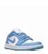 کفش پیاده روی نایک جردن وان بدون ساق سفید آبی Nike air Jordan 1 low blue and white unc