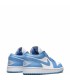 کفش پیاده روی نایک جردن وان بدون ساق سفید آبی Nike air Jordan 1 low blue and white unc