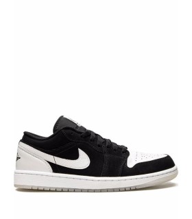 کفش پیاده روی نایک جردن وان بدون ساق دایموند مشکی سفید Nike air jordan 1 Low diamond