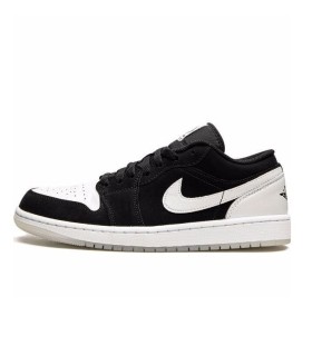 کفش پیاده روی نایک جردن وان بدون ساق دایموند مشکی سفید Nike air jordan 1 Low diamond