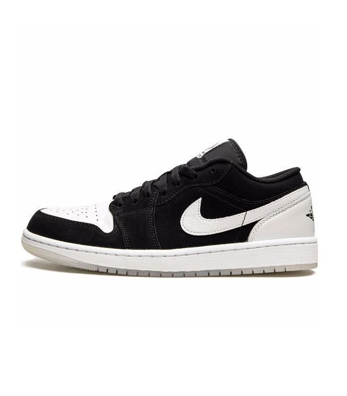 کفش پیاده روی نایک جردن وان بدون ساق دایموند مشکی سفید Nike air jordan 1 Low diamond