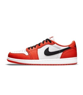 کفش پیاده روی نایک جردن وان بدون ساق سفید نارنجی Nike air jordan 1 Low star fish orange