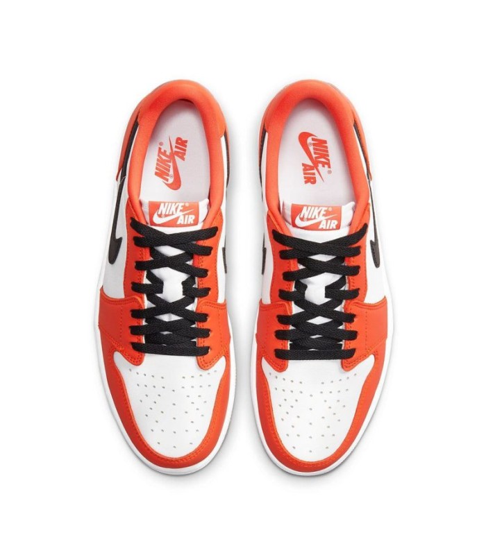کفش پیاده روی نایک جردن وان بدون ساق سفید نارنجی Nike air jordan 1 Low star fish orange