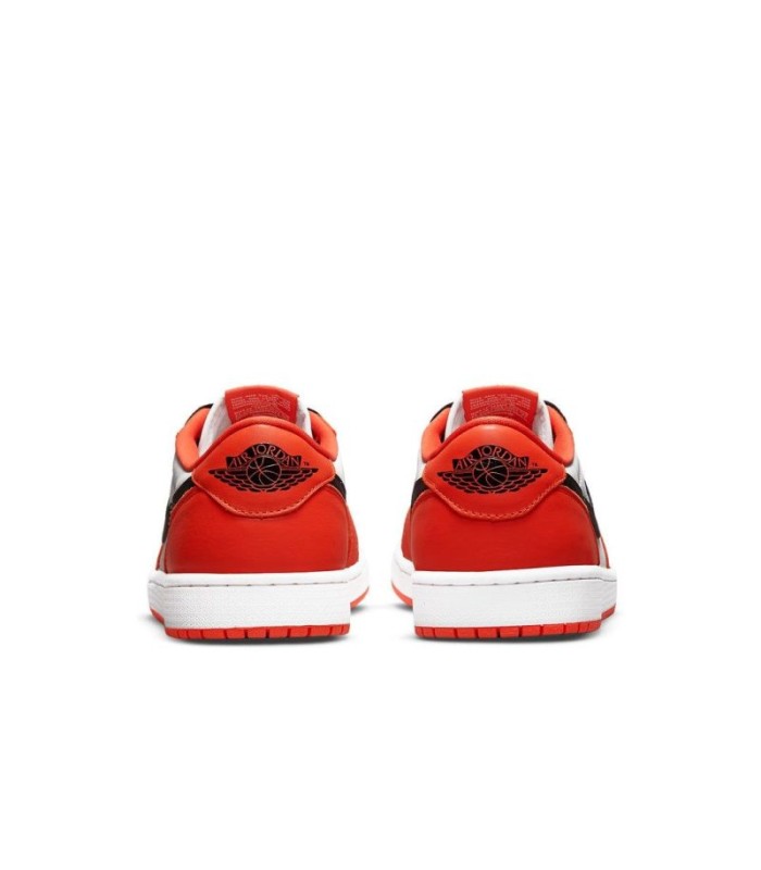 کفش پیاده روی نایک جردن وان بدون ساق سفید نارنجی Nike air jordan 1 Low star fish orange