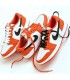 کفش پیاده روی نایک جردن وان بدون ساق سفید نارنجی Nike air jordan 1 Low star fish orange