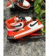 کفش پیاده روی نایک جردن وان بدون ساق سفید نارنجی Nike air jordan 1 Low star fish orange